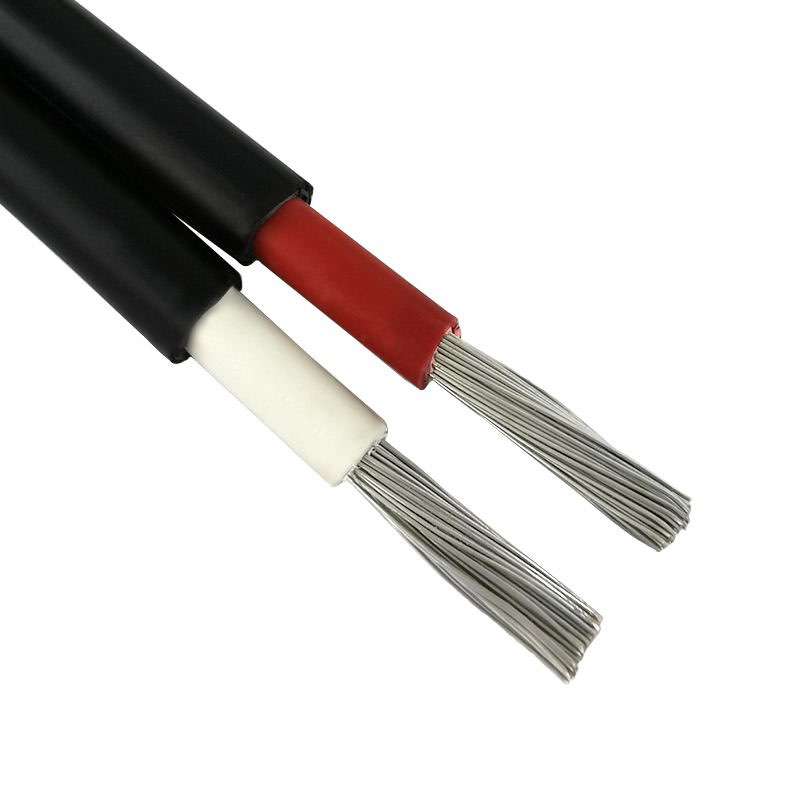 XLPE/LSZH Insulation Twin Core Solar DC Cable PV1-F Tinned Copper Wire