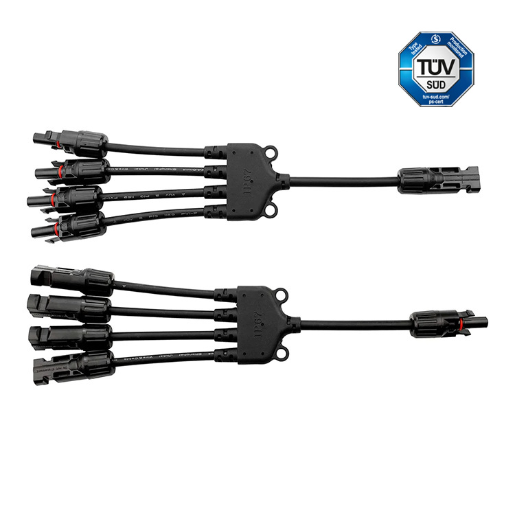 4 in 1 Male Female Photovoltaic Wire Connector Cable