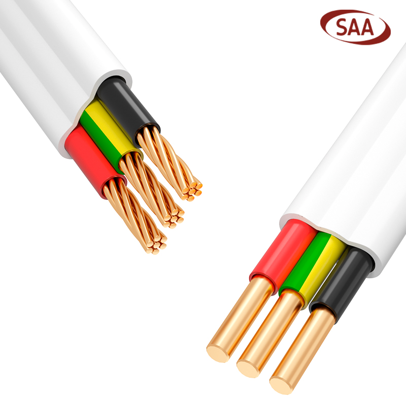SAA PVC electrical copper tps cable 2.5mm twin and earth cable flat cable