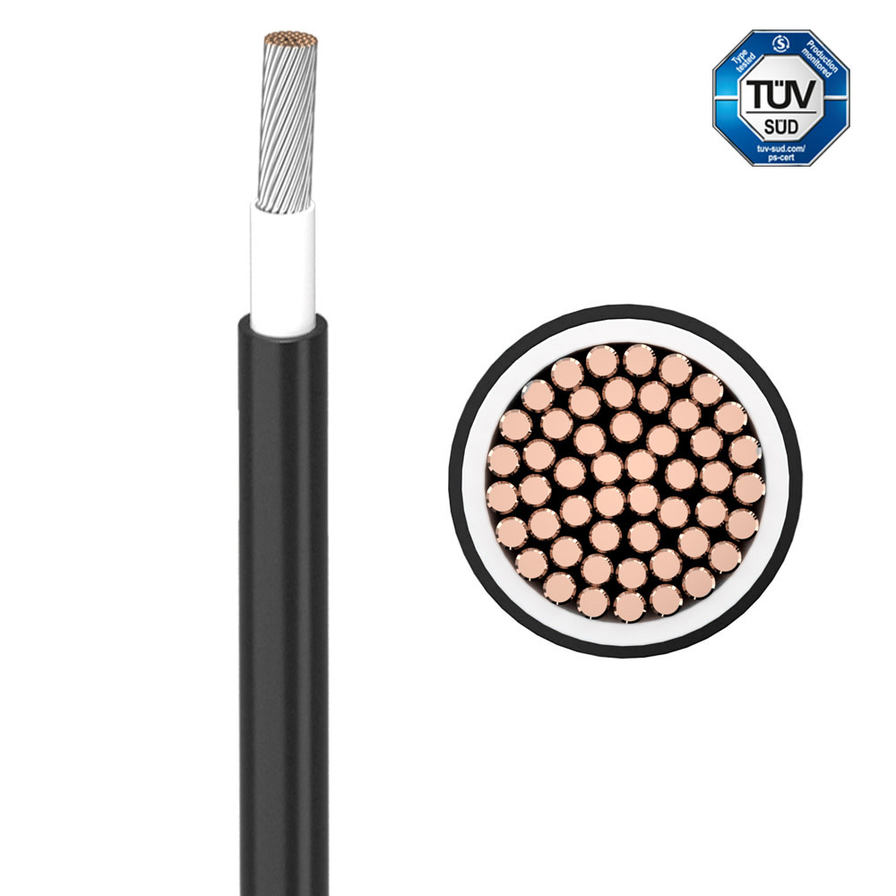 Tuv Approved 1x4.0mm2 Solar Cable Photovoltaic